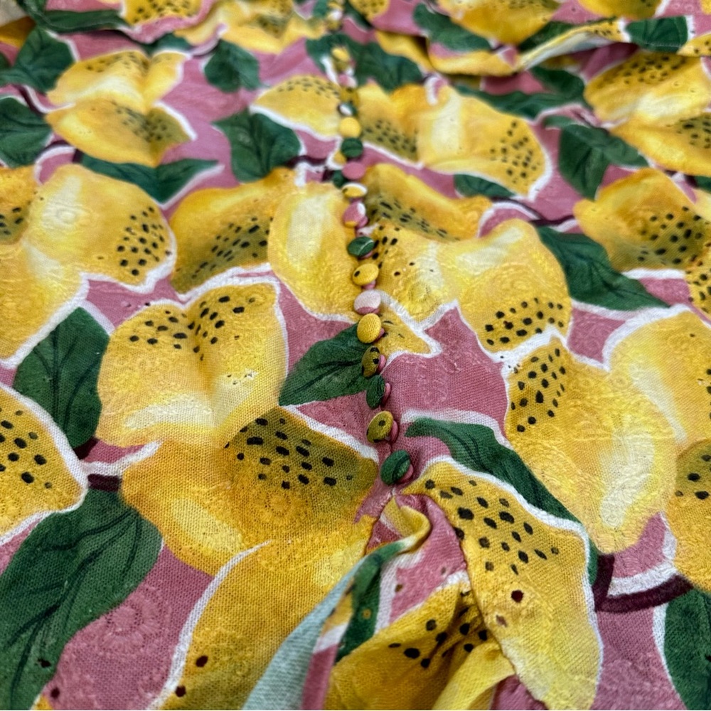 Farm Rio Lemon Print Top - Picture 9 of 13